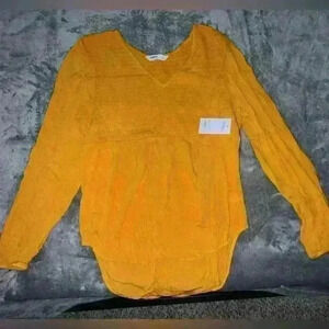 sonoma long sleeve mustard yellow shirt